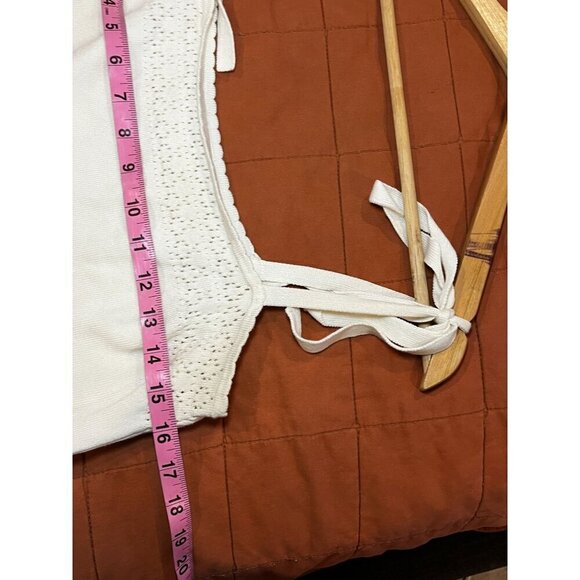 Tularosa White Ruffle Bohemian  Mini Dress Large - Picture 6 of 9